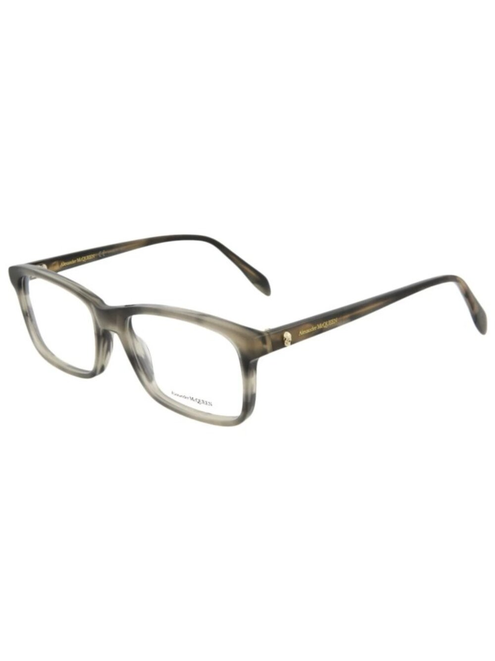New Alexander McQueen Women's Eyeglasses Square Rectangle Acetate Frame Unisex